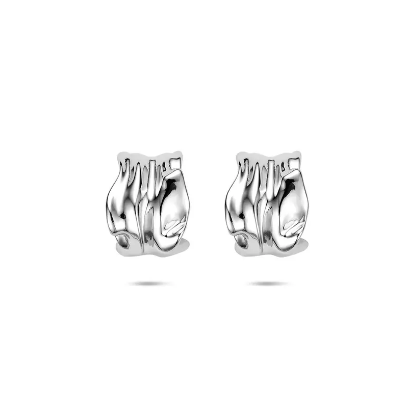 Oorknoppen 15 mm gerhodineerd zilver – 1341179