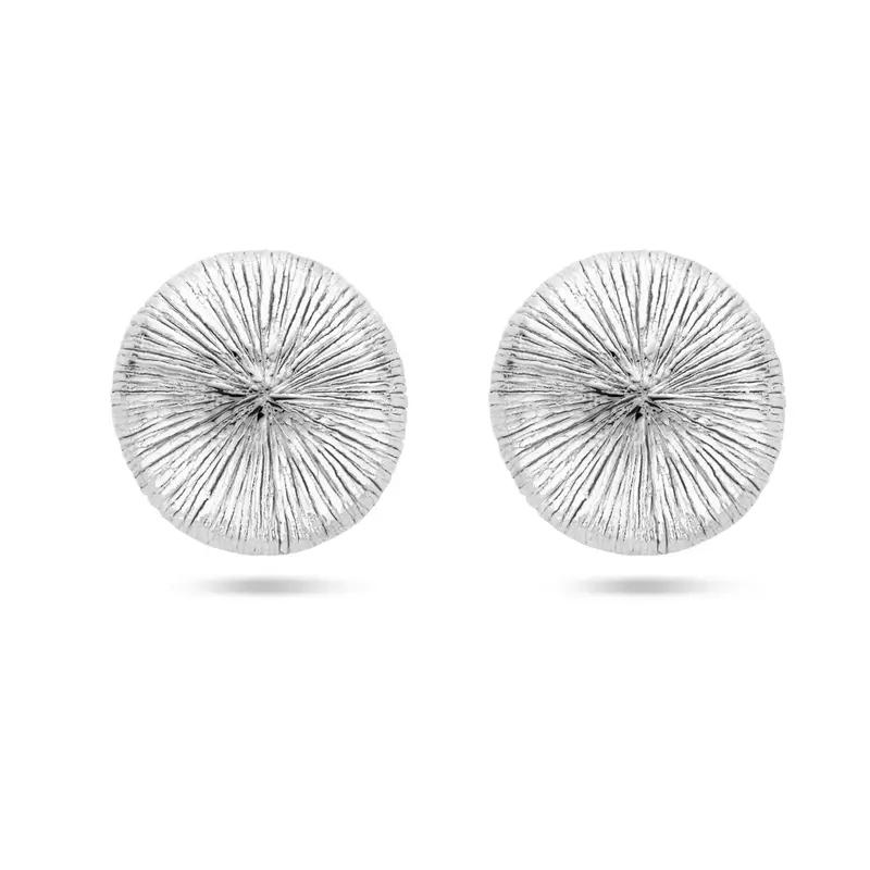 oorknoppen 25 mm zilver gerhodineerd