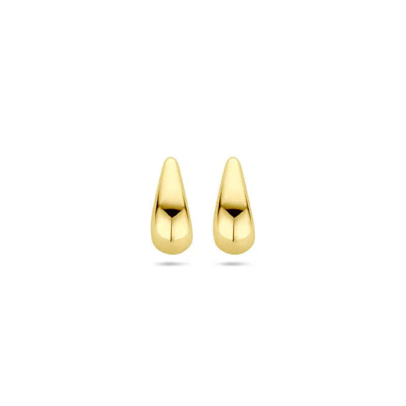 oorknoppen druppel 13 mm 14K geelgoud