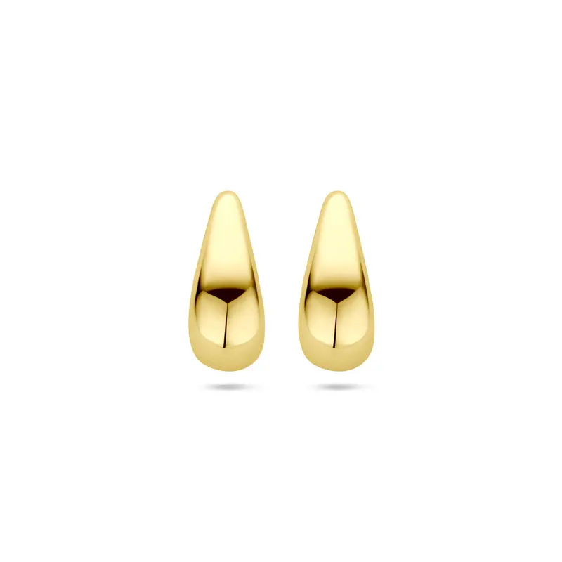 oorknoppen druppel 15,5 mm 14K geelgoud