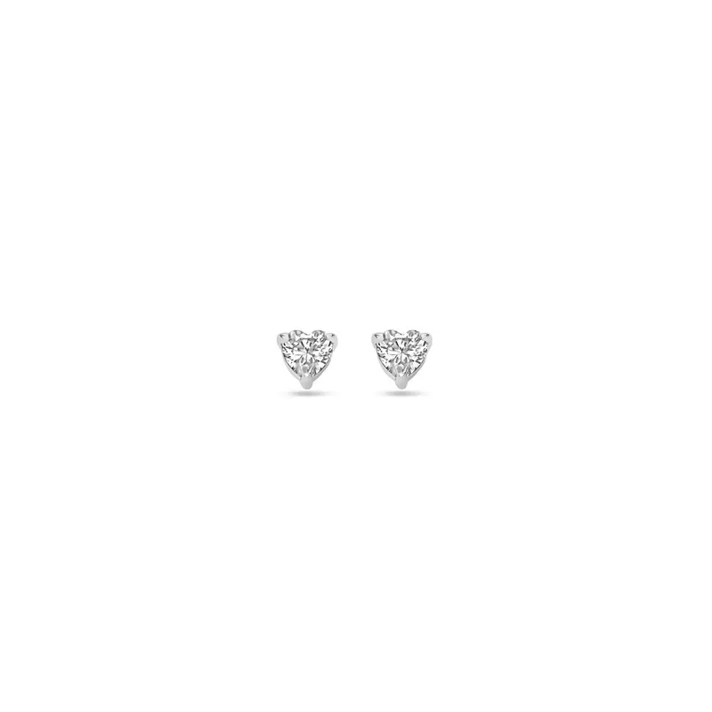 oorknoppen hartje zirkonia 3,5 mm zilver gerhodineerd