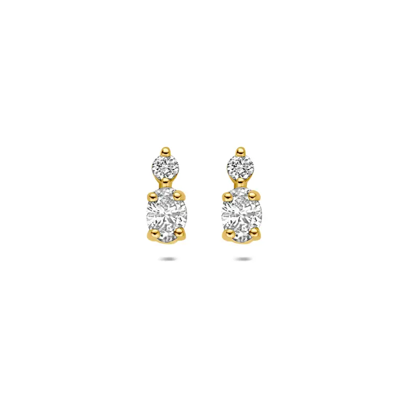 Oorknoppen lab grown diamant 14K geelgoud 0.12ct (2x 0.1225ct) f vs 6,5 mm – 4036144