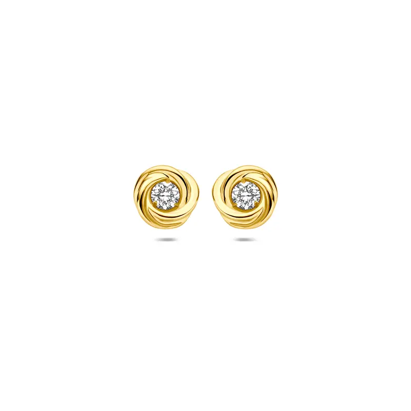 Oorknoppen lab grown diamant 14K geelgoud 0.20ct (2x 0.10ct) f vs 6,5 mm – 4035892