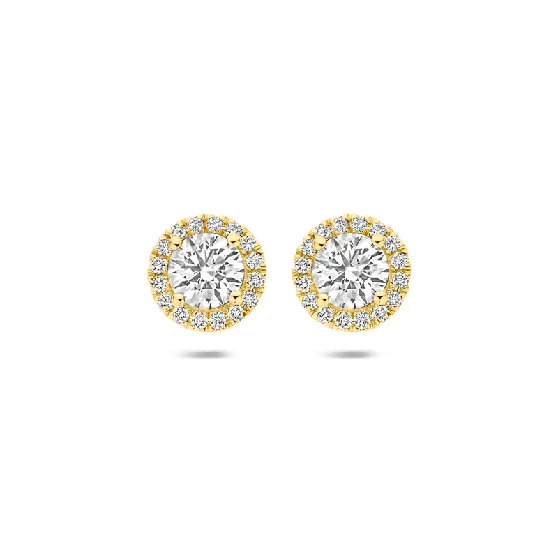 Oorknoppen lab grown diamant 14K geelgoud 1.77ct (2x 0.885ct) g vs 9 mm – 4035872