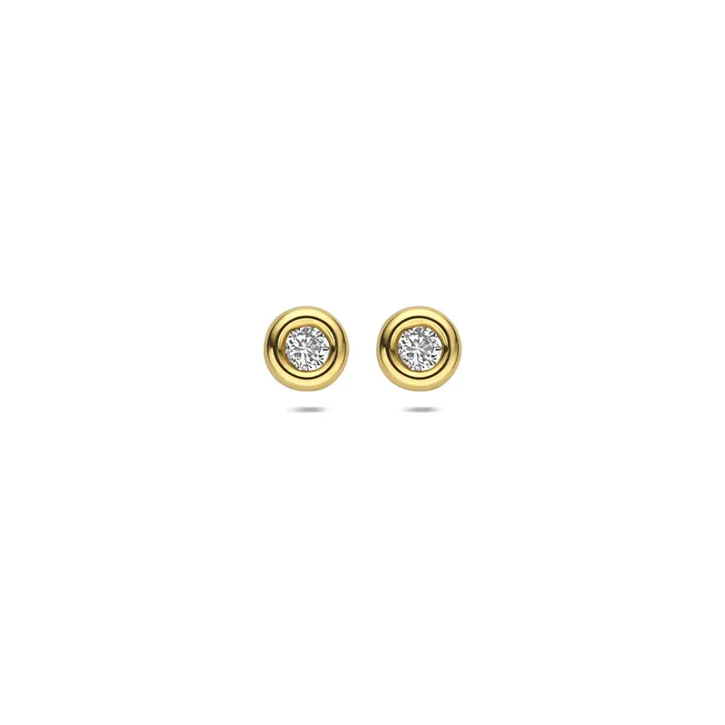 Oorknoppen lab grown diamant f vs 14K geelgoud – 4036206