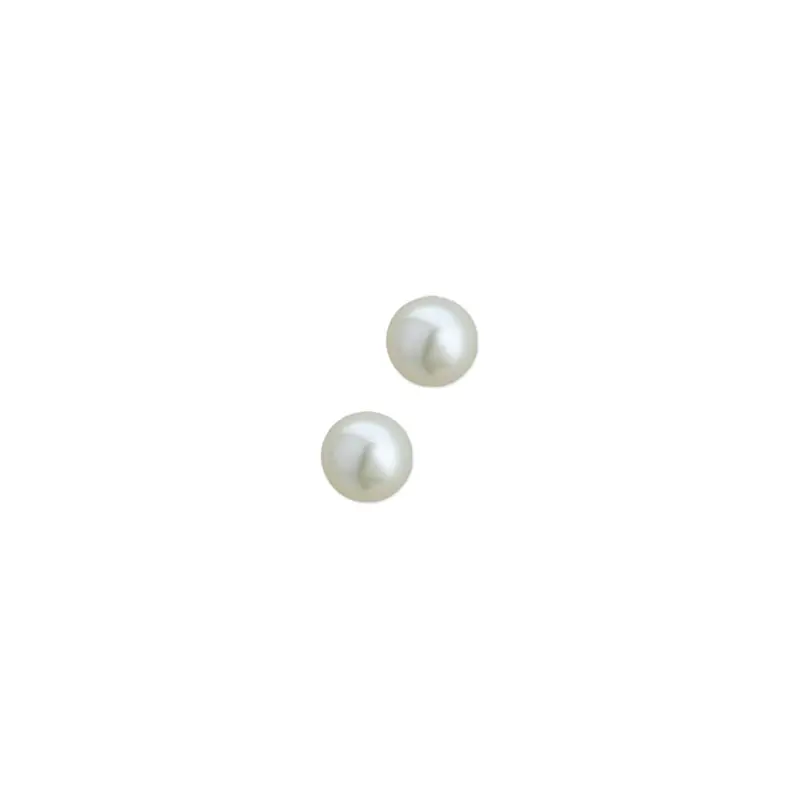 Oorknoppen parel gerhodineerd zilver – 1323008