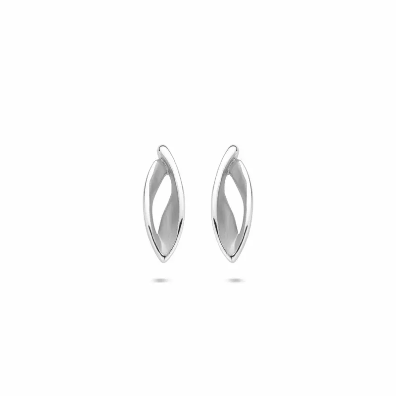 Oorknoppen poli/mat 12 mm gerhodineerd zilver – 1340826