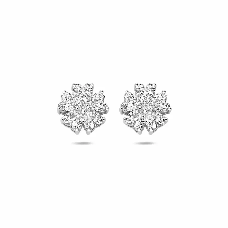 Oorknoppen zirkonia 10,5 mm zilver – 1342053