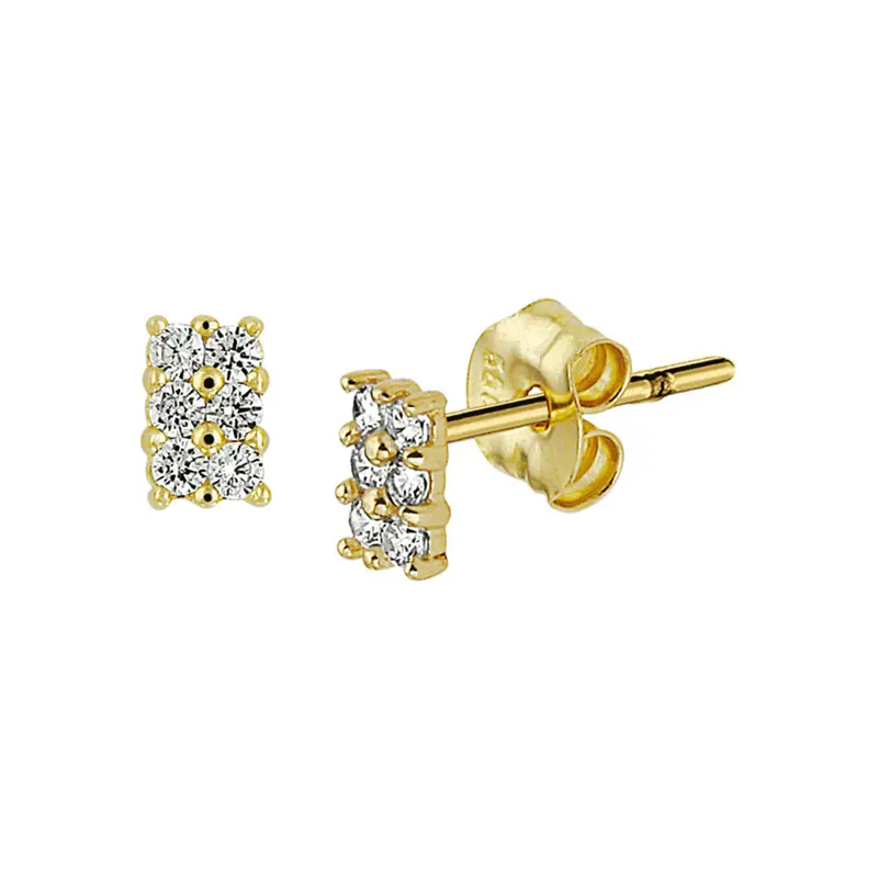 Oorknoppen zirkonia 14K geelgoud 3 mm – 4018290
