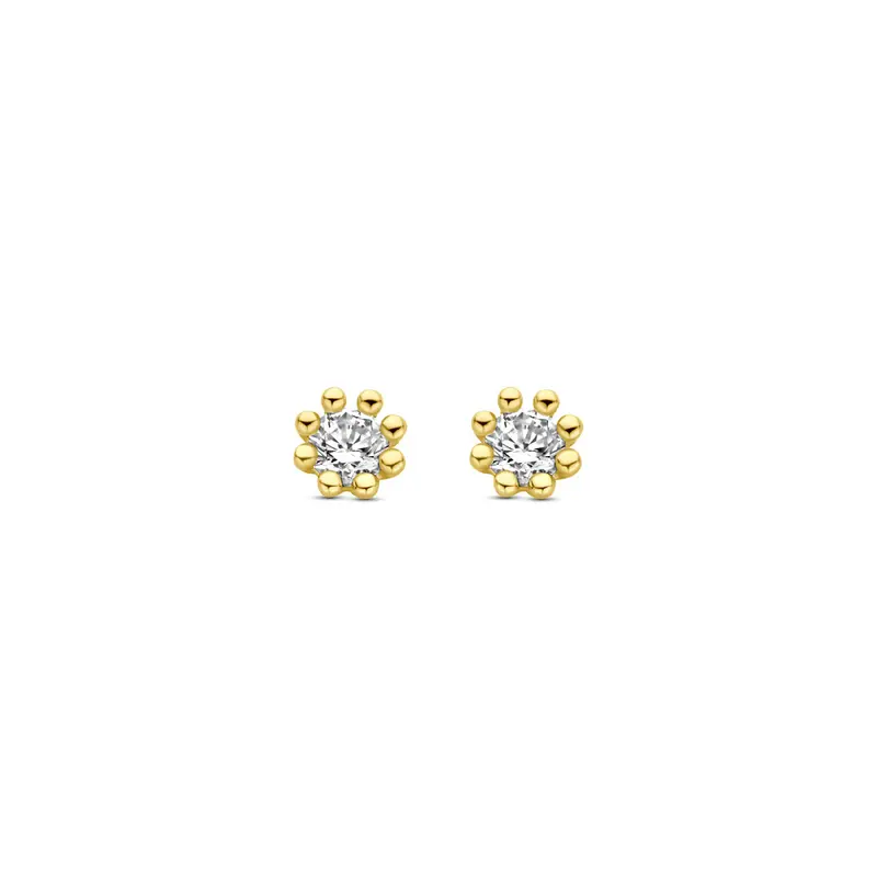 Oorknoppen zirkonia 3,5 mm 14K geelgoud – 4031006
