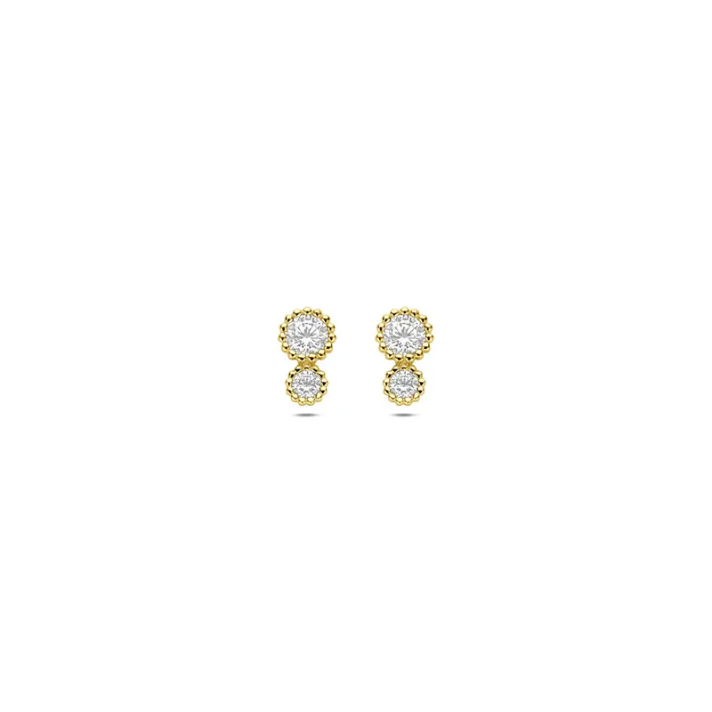 Oorknoppen zirkonia 6,5 mm 14K geelgoud – 4034652