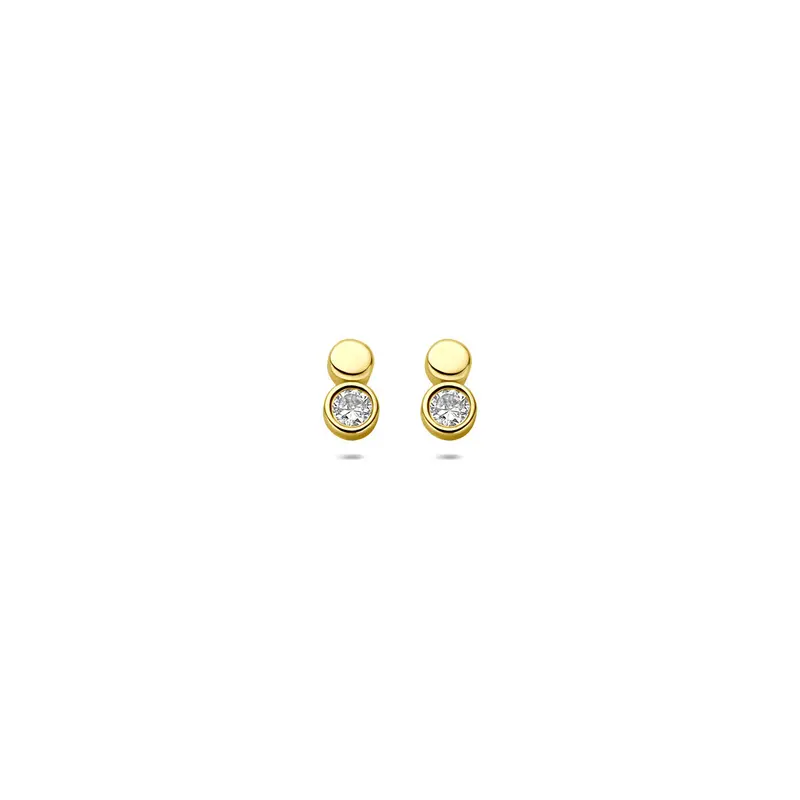 Oorknoppen zirkonia 6,5 mm 9K geelgoud – 8000480