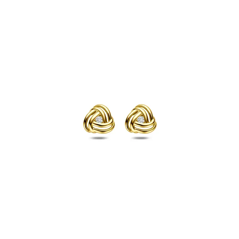 Oorknoppen zirkonia 6 mm 14K geelgoud – 4034653