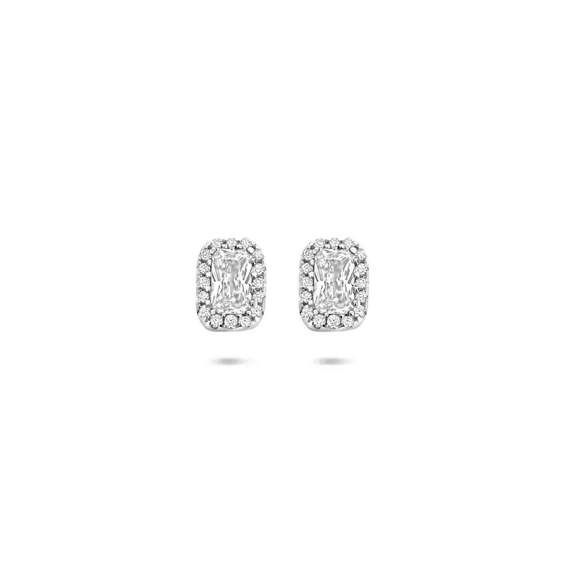 Oorknoppen zirkonia 7 mm gerhodineerd zilver – 1341122
