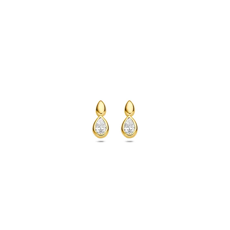 Oorknoppen zirkonia 9K geelgoud 7 mm – 8001752