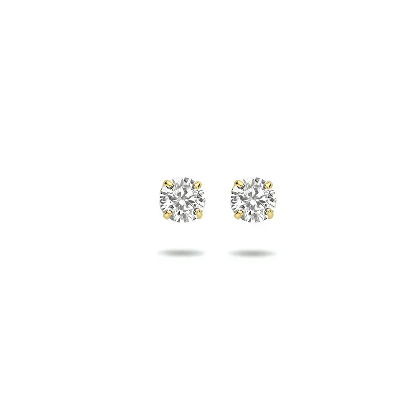 Oorknoppen zirkonia 9K geelgoud – 8000200