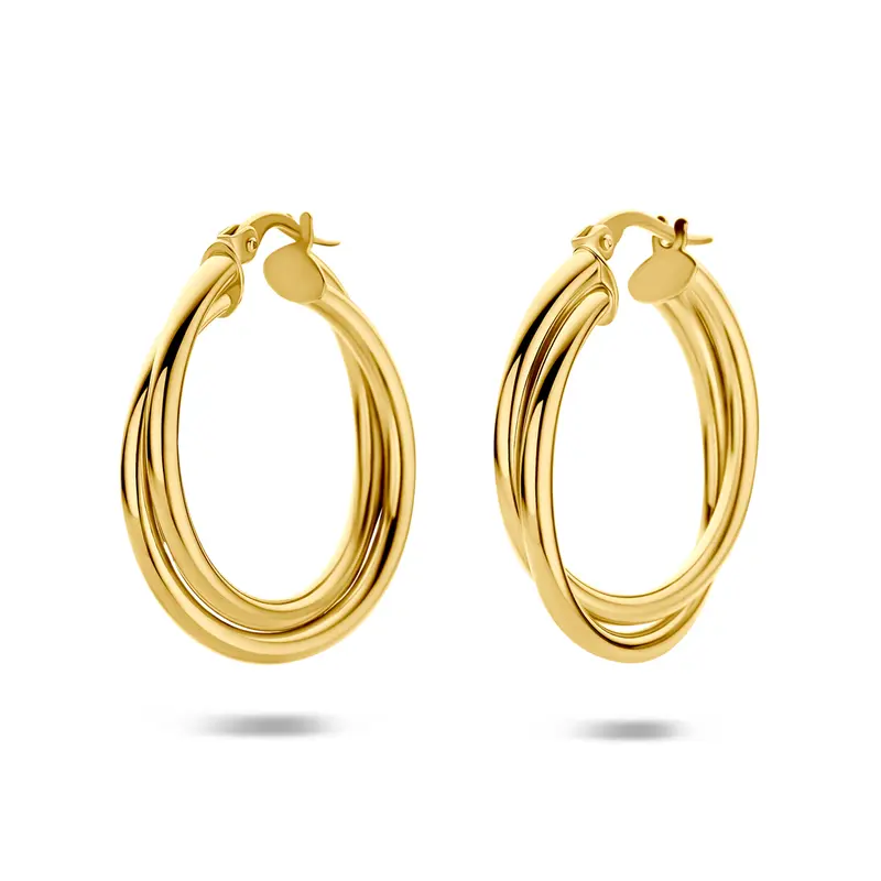 Oorringen buis 14K geelgoud 4 mm – 4036580