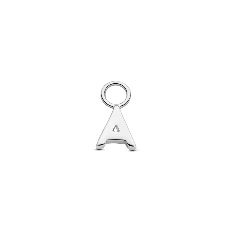 Oorringhanger letter 6 mm zilver (per stuk)