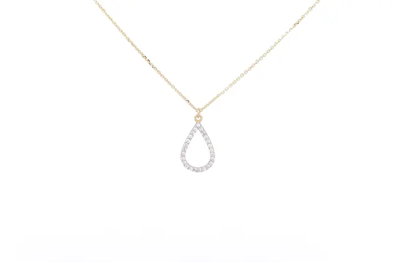 Ovale Stenen Ketting 14K Goud BeMy