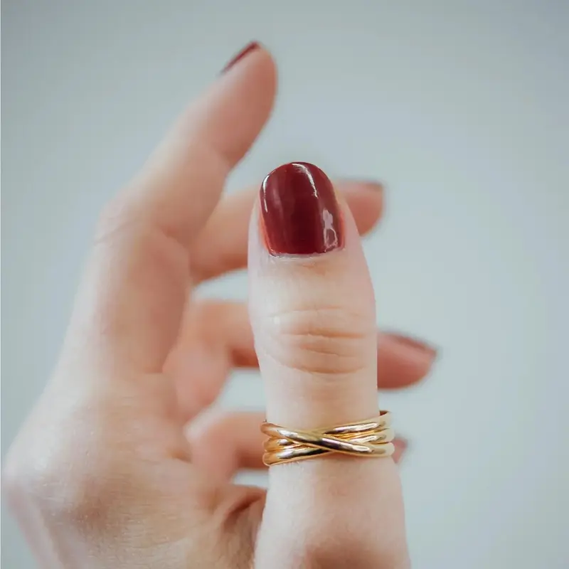 Overlap Ring Gold