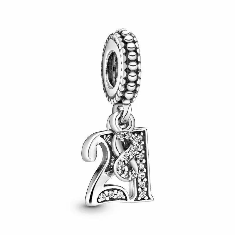 Pandora 21e Verjaardag Hangende Bedel zilver 797263CZ