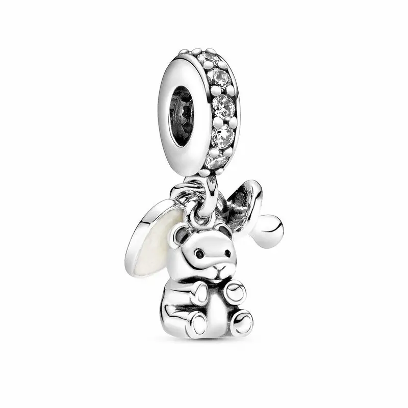 Pandora Baby Teddybeer Hangende Bedel zilver 792100CZ