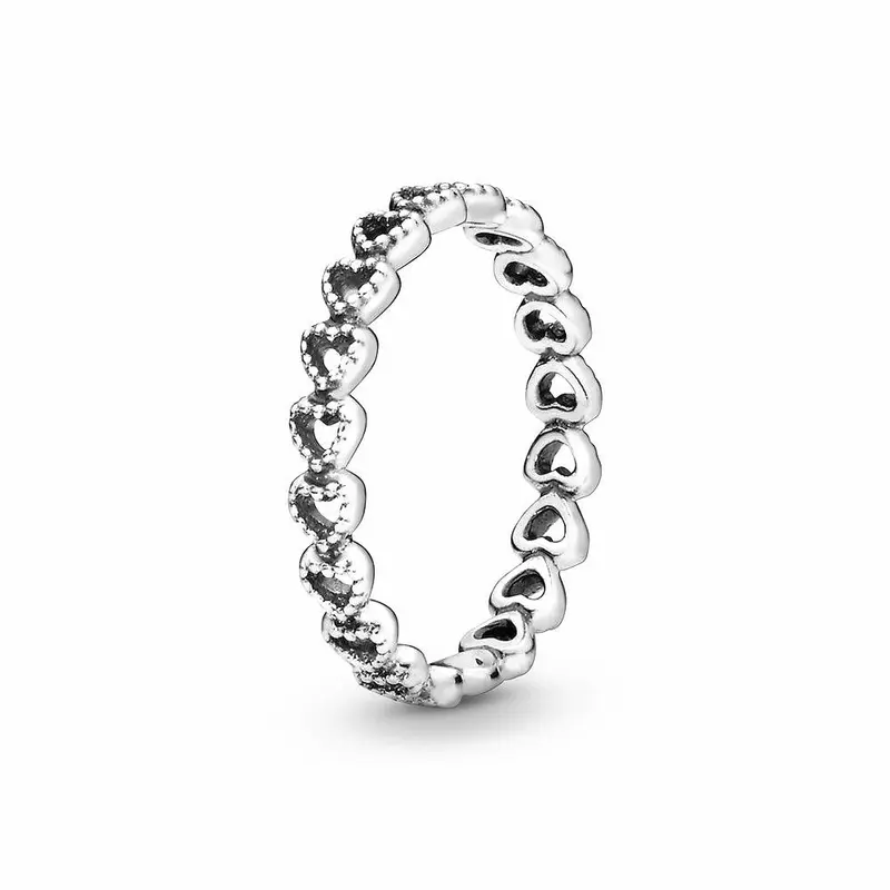 Pandora Band of Hearts Ring zilver 190980