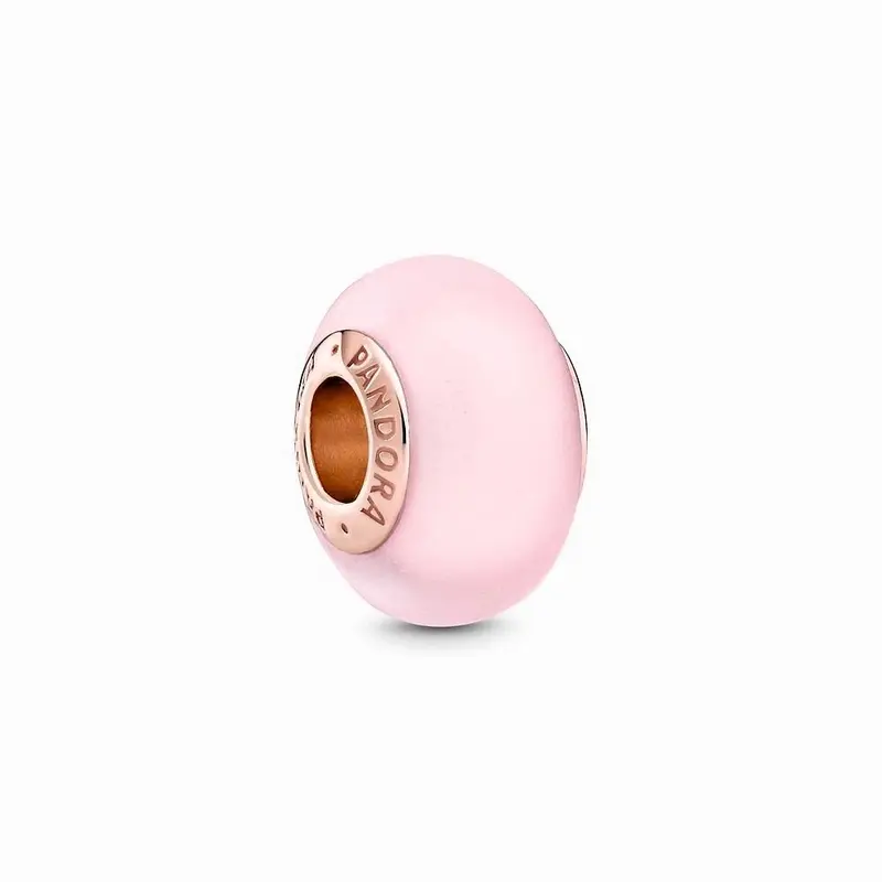 Pandora Bedel Mat Roze Muranoglas roségoudverguld 789421C00
