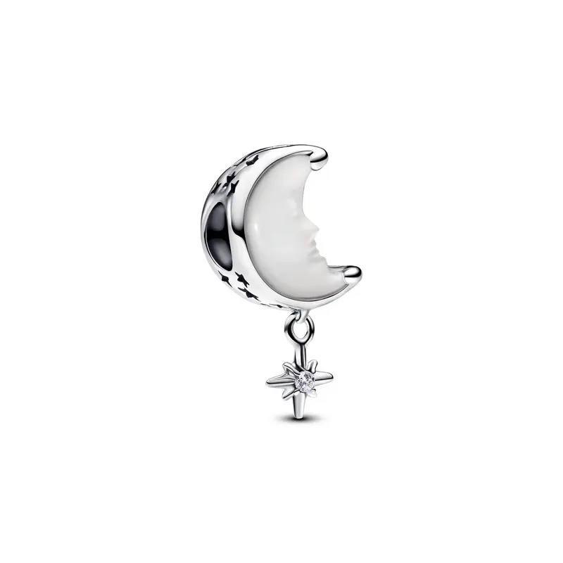 Pandora Bedel met maan en poolster zilver 793594C01
