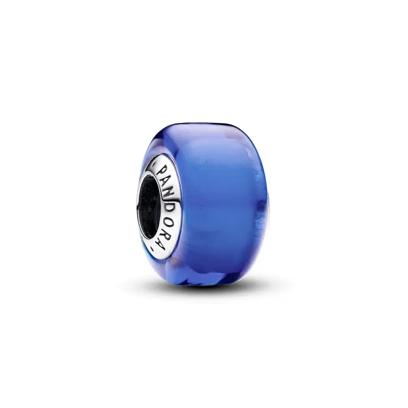 Pandora Blauwe minibedel van muranoglas zilver 793105C00
