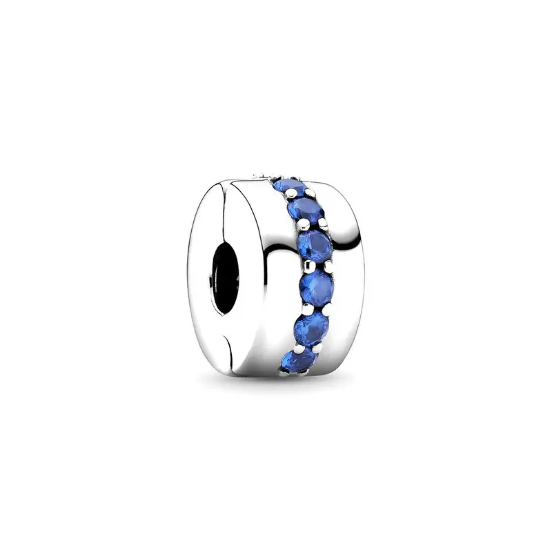 Pandora Blauwe Sprankelende Clipbedel zilver 791972C01