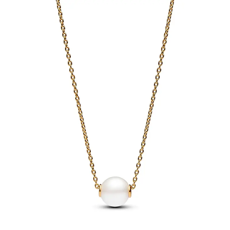 Pandora Collier met Behandelde Gecultiveerde Zoetwaterparel goudverguld 363167C01