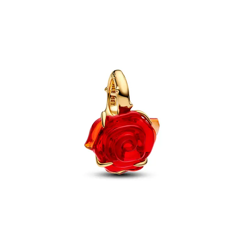 Pandora Disney Belle en het Beest Betoverde Roos Hangende Bedel goudverguld 764018C01