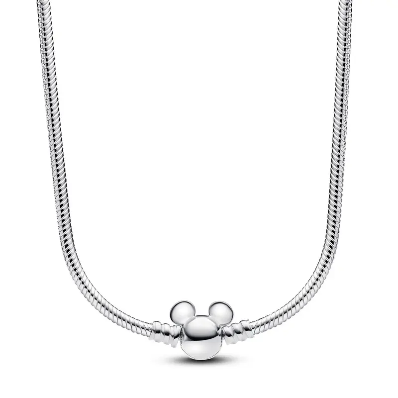 Pandora Disney Mickey Mouse slangenschakel-halsketting zilver 393529C00