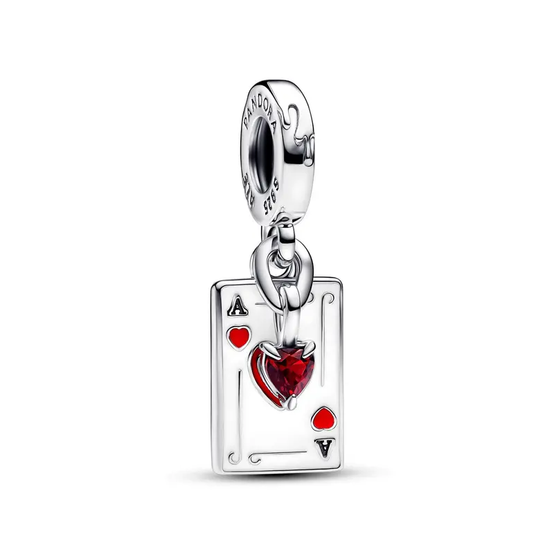 Pandora Disney Schurken Hartenkoningin Dubbele Hangende Bedel zilver 793420C01