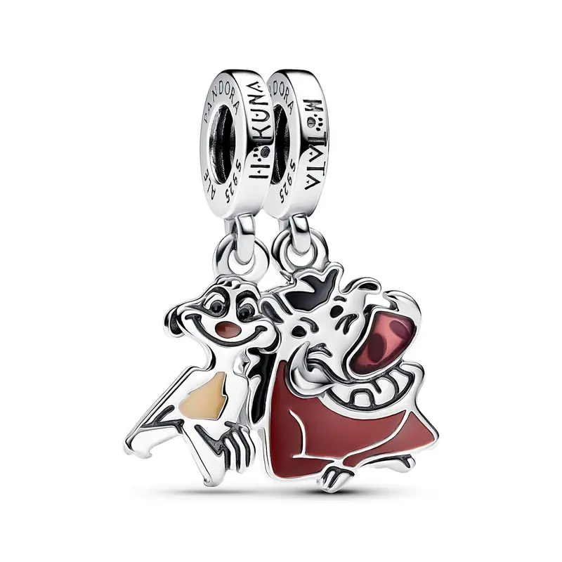 Pandora Disney The Lion King Simba, Pumbaa & Timon Deelbare Hangende Bedel zilver 793357C01