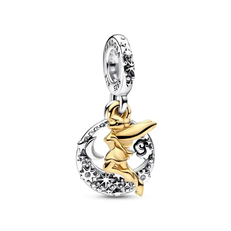 Pandora Disney Tinker Bell Hemelse Nacht Hangende Bedel bicolor zilver en goudverguld 762517C01