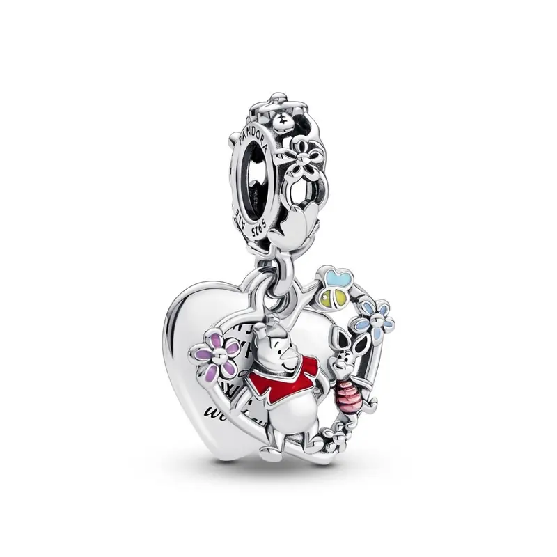 Pandora Disney Winnie the Pooh & Piglet Dubbele Hangende Bedel zilver 792214C01