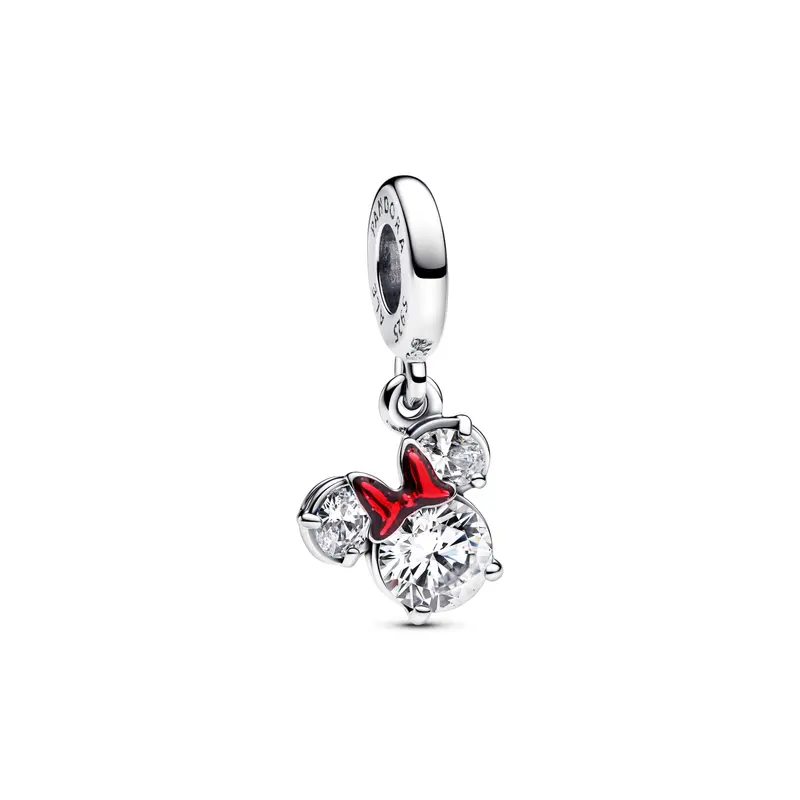 Pandora Dubbele hangende bedel met silhouet van Disney's Minnie Mouse zilver 793533C01