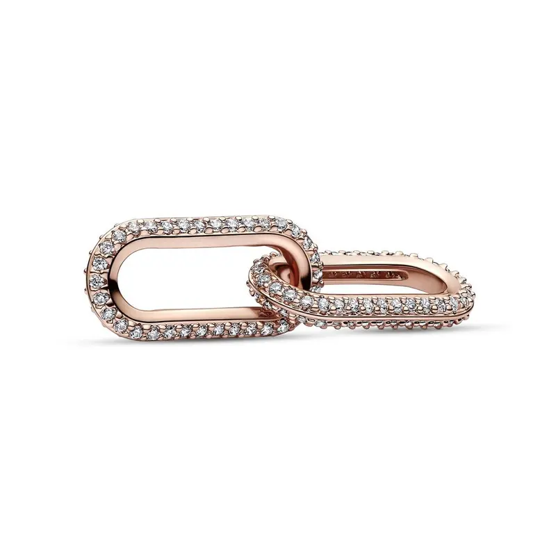 Pandora Dubbele Pavé Schakel Pandora ME roségoudverguld 789660C01