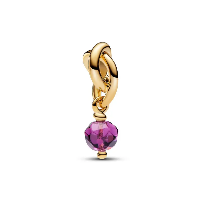 Pandora Facetgeslepen Paarse Oneindigheidscirkel Hangende Bedel goudverguld 763462C02