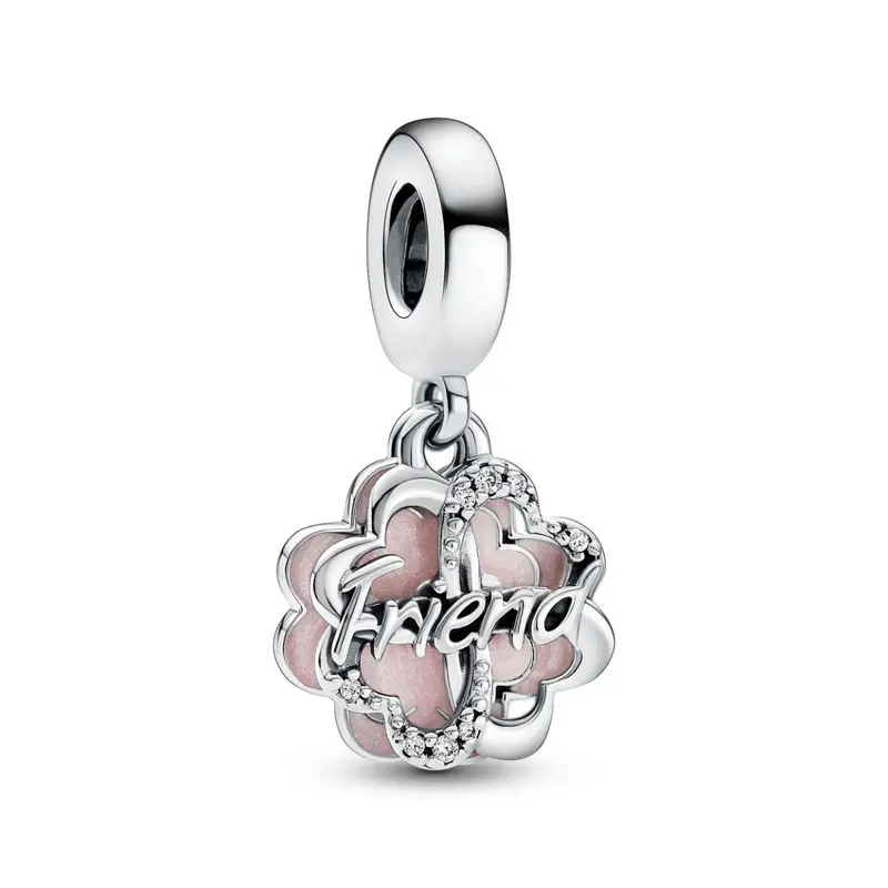 Pandora Four-leaf Clover Friendship Dubbele Hangende Bedel zilver 792245C01