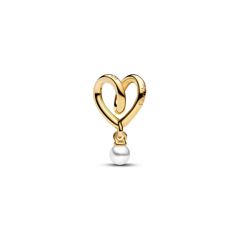 Pandora Gedraaid Hart Bedel goudverguld 764138C01
