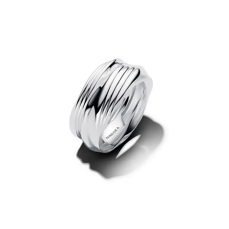 Pandora Gedraaide dubbele ring zilver 193890C00