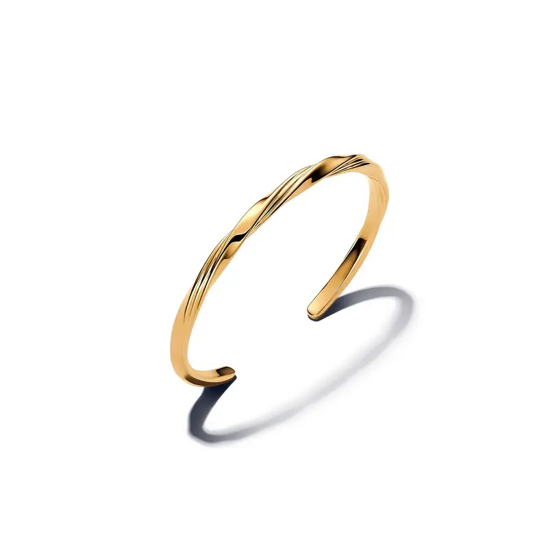 Pandora Gedraaide open bangle goudverguld 563869C00
