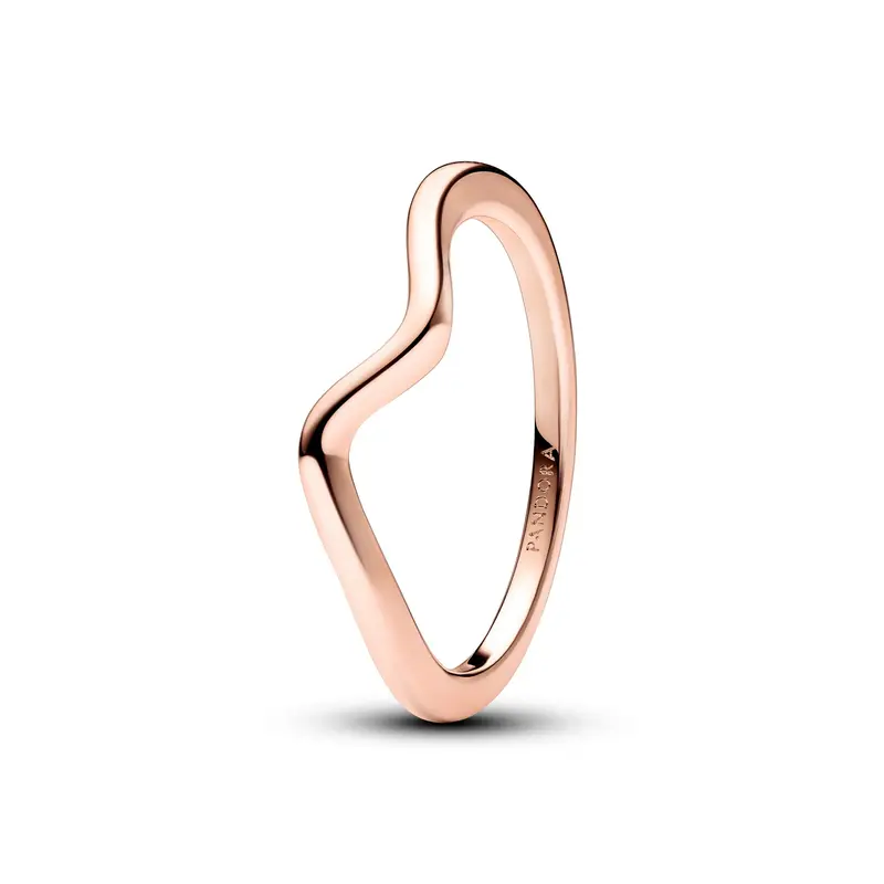 Pandora Gepolijste golvende ring roségoudverguld 183095C00