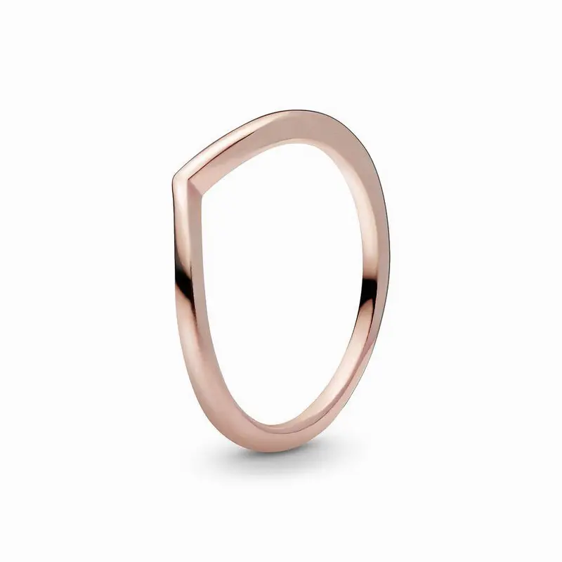 Pandora Gepolijste wishbone-ring roségoudverguld 186314