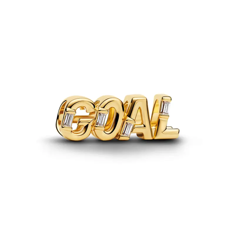 Pandora Goal Tekst Bedel goudverguld 764709C01