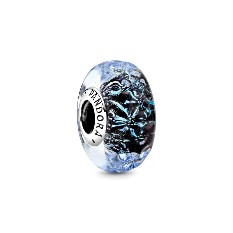 Pandora Golvende Donkerblauwe Bedel zilver 798938C00