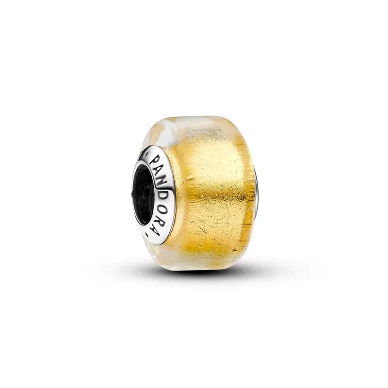 Pandora Goudkleurige minibedel van muranoglas 793353C00